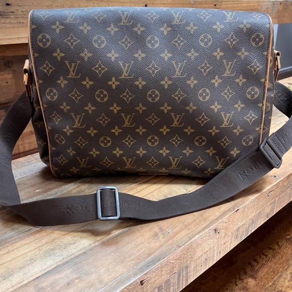 Louis+Vuitton+Messenger+Shoulder+Bag+Brown+Canvas for sale online